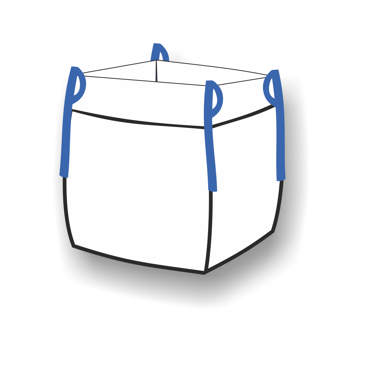 Big Bag mit Schürze 90x90x110 cm | Robuster Industriesack für Transport und Lagerung
